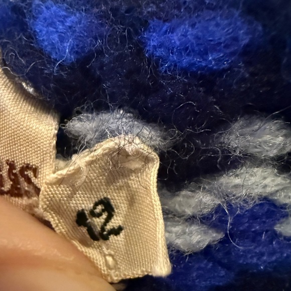 VINTAGE 70’S ABRAHAM & STRAUS INDIAN - BLUE MULTI - Sweater wool - Picture 4 of 6